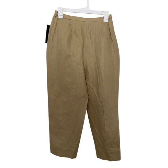 NWT Laura Ashley Summer Gold Latte Chino Pants Linen Trousers - Picture 2 of 9